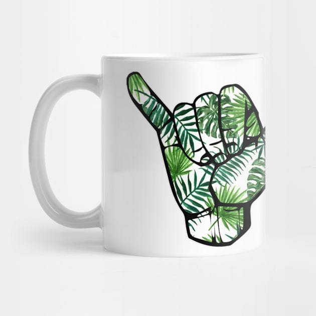 Tropical Shaka Hand Sticker by lolsammy910